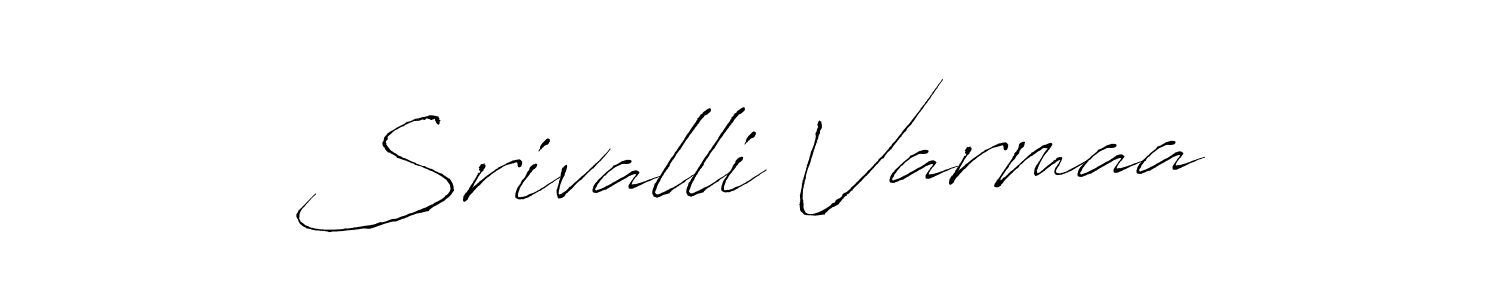 How to make Srivalli Varmaa signature? Antro_Vectra is a professional autograph style. Create handwritten signature for Srivalli Varmaa name. Srivalli Varmaa signature style 6 images and pictures png