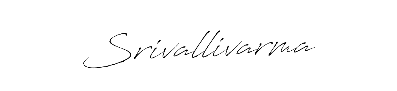 How to make Srivallivarma signature? Antro_Vectra is a professional autograph style. Create handwritten signature for Srivallivarma name. Srivallivarma signature style 6 images and pictures png