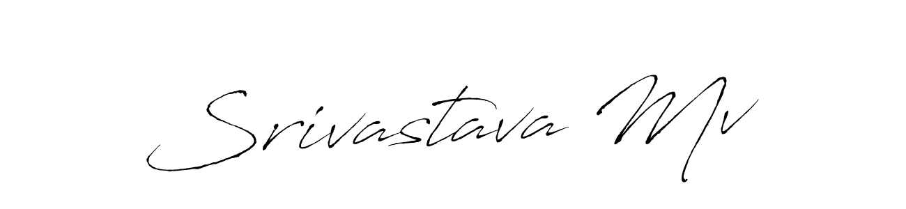 Create a beautiful signature design for name Srivastava Mv. With this signature (Antro_Vectra) fonts, you can make a handwritten signature for free. Srivastava Mv signature style 6 images and pictures png