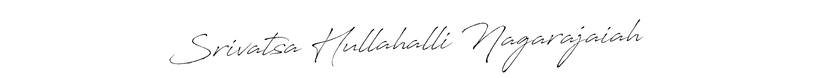 How to make Srivatsa Hullahalli Nagarajaiah signature? Antro_Vectra is a professional autograph style. Create handwritten signature for Srivatsa Hullahalli Nagarajaiah name. Srivatsa Hullahalli Nagarajaiah signature style 6 images and pictures png