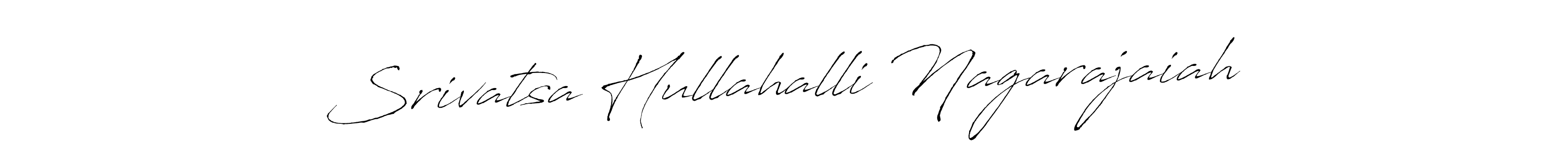 How to make Srivatsa Hullahalli Nagarajaiah name signature. Use Antro_Vectra style for creating short signs online. This is the latest handwritten sign. Srivatsa Hullahalli Nagarajaiah signature style 6 images and pictures png