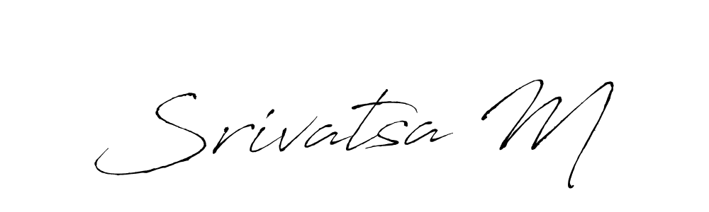 It looks lik you need a new signature style for name Srivatsa M. Design unique handwritten (Antro_Vectra) signature with our free signature maker in just a few clicks. Srivatsa M signature style 6 images and pictures png