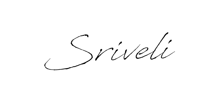 Make a beautiful signature design for name Sriveli. With this signature (Antro_Vectra) style, you can create a handwritten signature for free. Sriveli signature style 6 images and pictures png