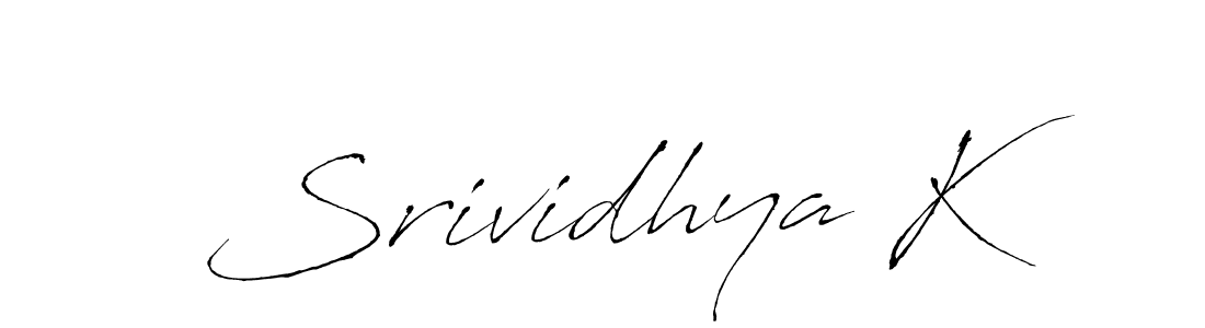 Use a signature maker to create a handwritten signature online. With this signature software, you can design (Antro_Vectra) your own signature for name Srividhya K. Srividhya K signature style 6 images and pictures png