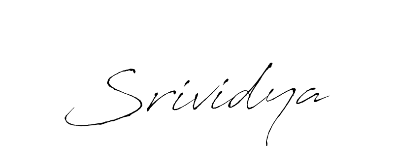 Srividya stylish signature style. Best Handwritten Sign (Antro_Vectra) for my name. Handwritten Signature Collection Ideas for my name Srividya. Srividya signature style 6 images and pictures png