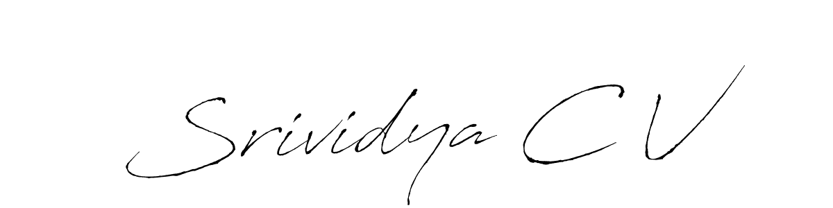 Antro_Vectra is a professional signature style that is perfect for those who want to add a touch of class to their signature. It is also a great choice for those who want to make their signature more unique. Get Srividya C V name to fancy signature for free. Srividya C V signature style 6 images and pictures png