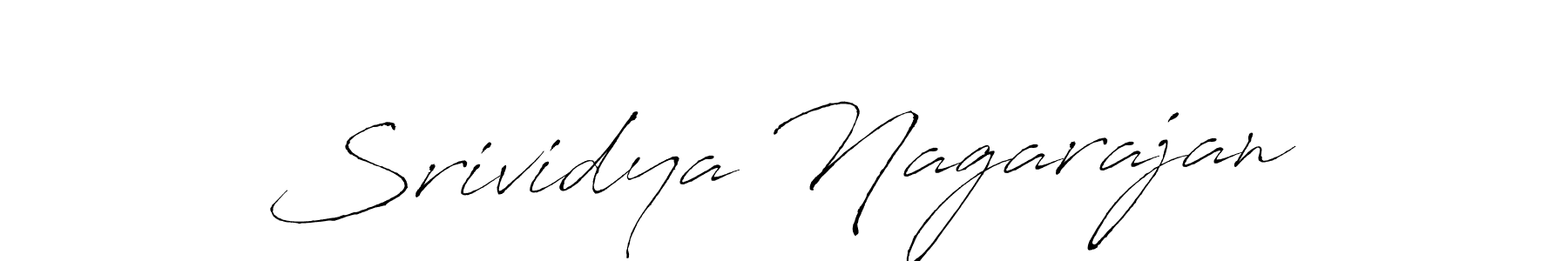 How to make Srividya Nagarajan name signature. Use Antro_Vectra style for creating short signs online. This is the latest handwritten sign. Srividya Nagarajan signature style 6 images and pictures png