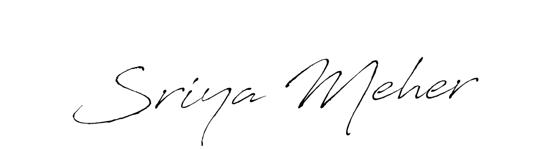 Make a beautiful signature design for name Sriya Meher. With this signature (Antro_Vectra) style, you can create a handwritten signature for free. Sriya Meher signature style 6 images and pictures png