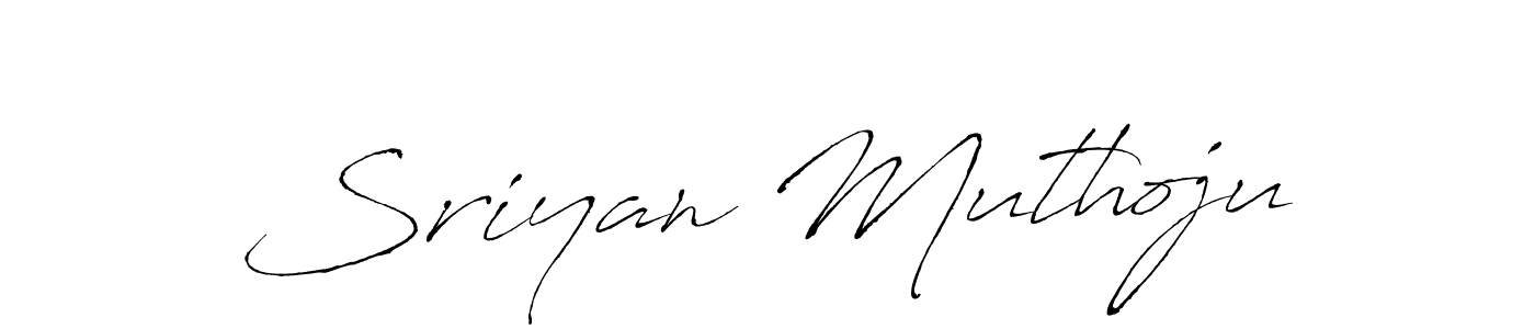 You should practise on your own different ways (Antro_Vectra) to write your name (Sriyan Muthoju) in signature. don't let someone else do it for you. Sriyan Muthoju signature style 6 images and pictures png