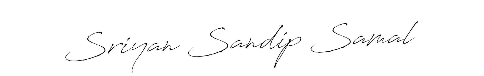 Make a short Sriyan Sandip Samal signature style. Manage your documents anywhere anytime using Antro_Vectra. Create and add eSignatures, submit forms, share and send files easily. Sriyan Sandip Samal signature style 6 images and pictures png