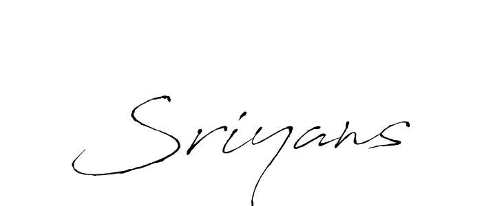 How to make Sriyans signature? Antro_Vectra is a professional autograph style. Create handwritten signature for Sriyans name. Sriyans signature style 6 images and pictures png