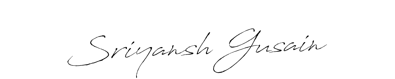 How to make Sriyansh Gusain name signature. Use Antro_Vectra style for creating short signs online. This is the latest handwritten sign. Sriyansh Gusain signature style 6 images and pictures png