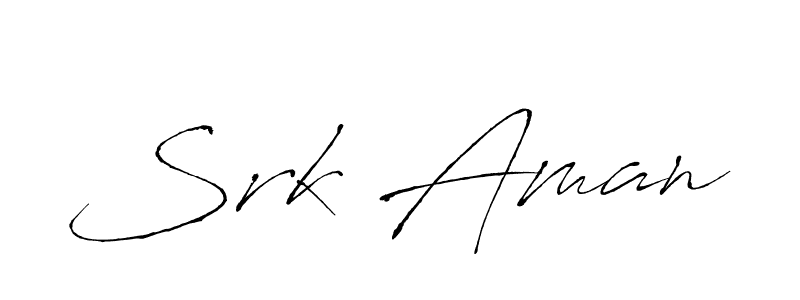 Use a signature maker to create a handwritten signature online. With this signature software, you can design (Antro_Vectra) your own signature for name Srk Aman. Srk Aman signature style 6 images and pictures png