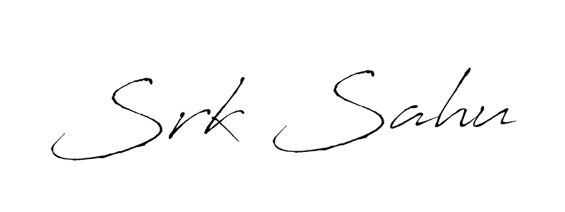 The best way (Antro_Vectra) to make a short signature is to pick only two or three words in your name. The name Srk Sahu include a total of six letters. For converting this name. Srk Sahu signature style 6 images and pictures png