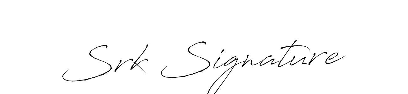 Make a beautiful signature design for name Srk Signature. With this signature (Antro_Vectra) style, you can create a handwritten signature for free. Srk Signature signature style 6 images and pictures png