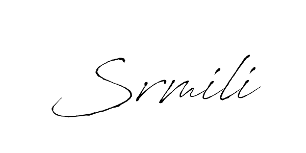 Also You can easily find your signature by using the search form. We will create Srmili name handwritten signature images for you free of cost using Antro_Vectra sign style. Srmili signature style 6 images and pictures png