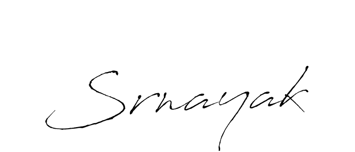 Create a beautiful signature design for name Srnayak. With this signature (Antro_Vectra) fonts, you can make a handwritten signature for free. Srnayak signature style 6 images and pictures png