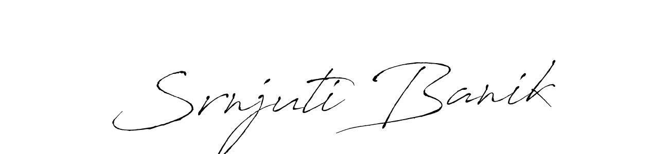 How to make Srnjuti Banik signature? Antro_Vectra is a professional autograph style. Create handwritten signature for Srnjuti Banik name. Srnjuti Banik signature style 6 images and pictures png