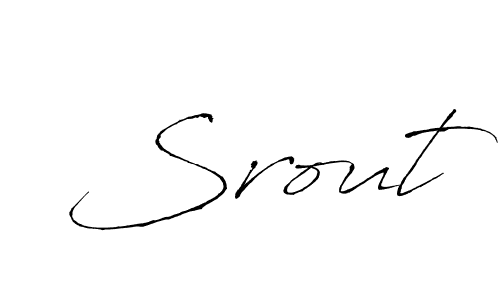 You should practise on your own different ways (Antro_Vectra) to write your name (Srout) in signature. don't let someone else do it for you. Srout signature style 6 images and pictures png