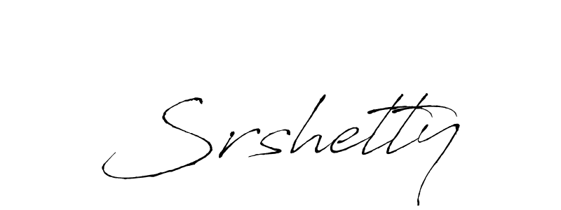 The best way (Antro_Vectra) to make a short signature is to pick only two or three words in your name. The name Srshetty include a total of six letters. For converting this name. Srshetty signature style 6 images and pictures png
