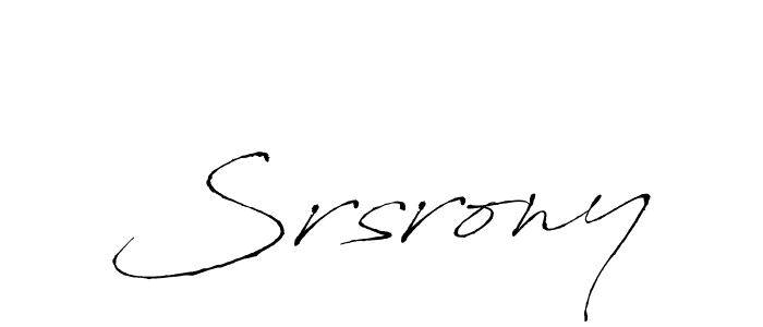 Use a signature maker to create a handwritten signature online. With this signature software, you can design (Antro_Vectra) your own signature for name Srsrony. Srsrony signature style 6 images and pictures png