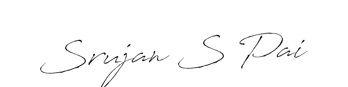 Create a beautiful signature design for name Srujan S Pai. With this signature (Antro_Vectra) fonts, you can make a handwritten signature for free. Srujan S Pai signature style 6 images and pictures png