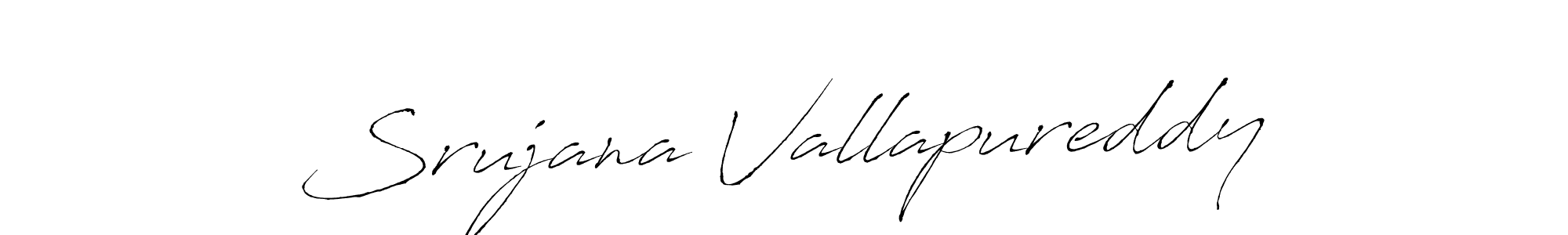 This is the best signature style for the Srujana Vallapureddy name. Also you like these signature font (Antro_Vectra). Mix name signature. Srujana Vallapureddy signature style 6 images and pictures png