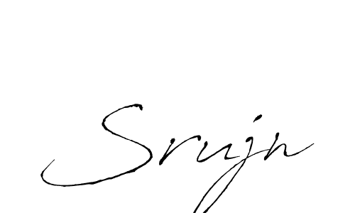 You should practise on your own different ways (Antro_Vectra) to write your name (Srujn) in signature. don't let someone else do it for you. Srujn signature style 6 images and pictures png