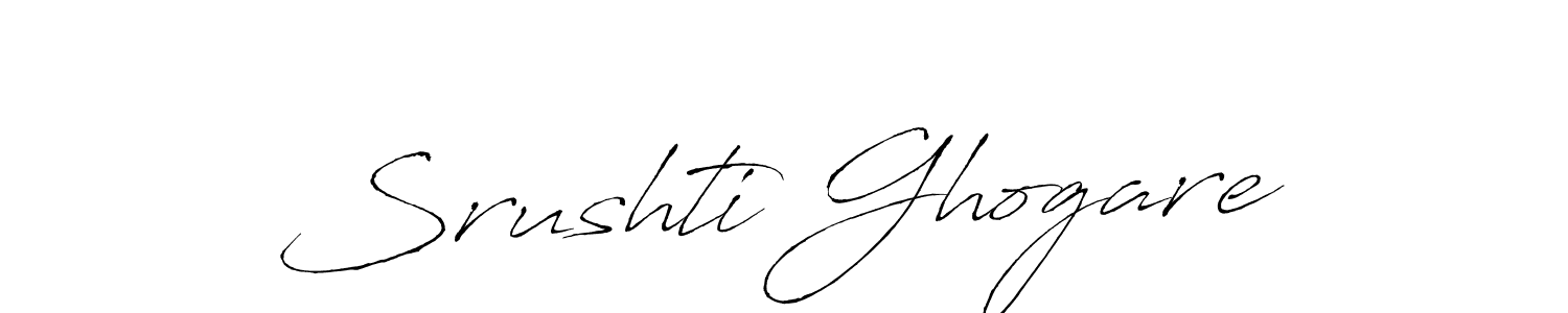 Design your own signature with our free online signature maker. With this signature software, you can create a handwritten (Antro_Vectra) signature for name Srushti Ghogare. Srushti Ghogare signature style 6 images and pictures png