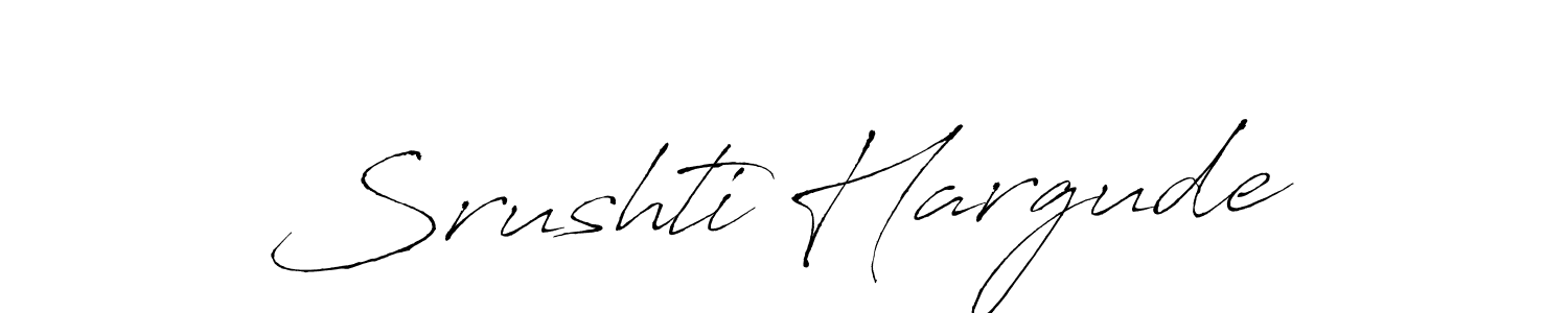 Design your own signature with our free online signature maker. With this signature software, you can create a handwritten (Antro_Vectra) signature for name Srushti Hargude. Srushti Hargude signature style 6 images and pictures png