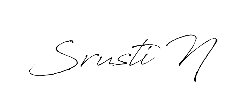 Antro_Vectra is a professional signature style that is perfect for those who want to add a touch of class to their signature. It is also a great choice for those who want to make their signature more unique. Get Srusti N name to fancy signature for free. Srusti N signature style 6 images and pictures png