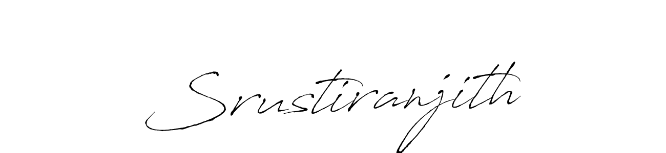 How to make Srustiranjith name signature. Use Antro_Vectra style for creating short signs online. This is the latest handwritten sign. Srustiranjith signature style 6 images and pictures png