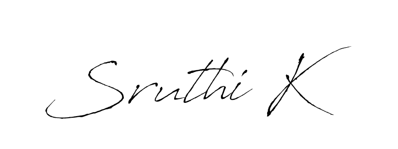 Make a beautiful signature design for name Sruthi K. With this signature (Antro_Vectra) style, you can create a handwritten signature for free. Sruthi K signature style 6 images and pictures png