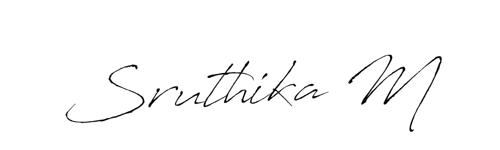 Antro_Vectra is a professional signature style that is perfect for those who want to add a touch of class to their signature. It is also a great choice for those who want to make their signature more unique. Get Sruthika M name to fancy signature for free. Sruthika M signature style 6 images and pictures png