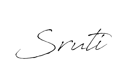 Use a signature maker to create a handwritten signature online. With this signature software, you can design (Antro_Vectra) your own signature for name Sruti. Sruti signature style 6 images and pictures png
