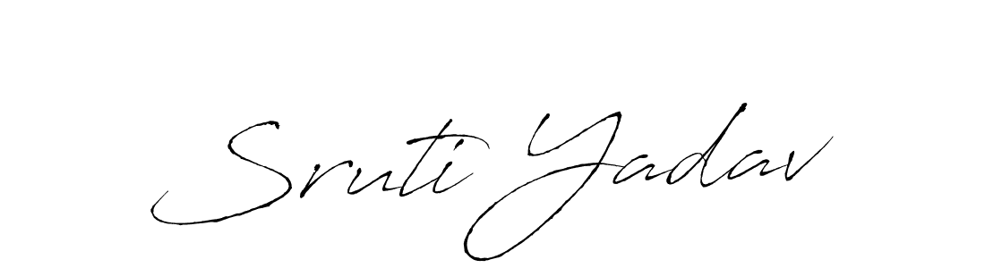 Sruti Yadav stylish signature style. Best Handwritten Sign (Antro_Vectra) for my name. Handwritten Signature Collection Ideas for my name Sruti Yadav. Sruti Yadav signature style 6 images and pictures png