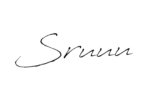 Create a beautiful signature design for name Sruuu. With this signature (Antro_Vectra) fonts, you can make a handwritten signature for free. Sruuu signature style 6 images and pictures png