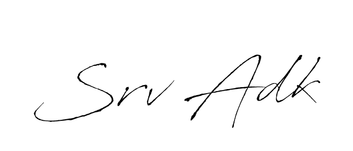 How to make Srv Adk name signature. Use Antro_Vectra style for creating short signs online. This is the latest handwritten sign. Srv Adk signature style 6 images and pictures png