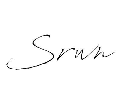 How to make Srwn signature? Antro_Vectra is a professional autograph style. Create handwritten signature for Srwn name. Srwn signature style 6 images and pictures png