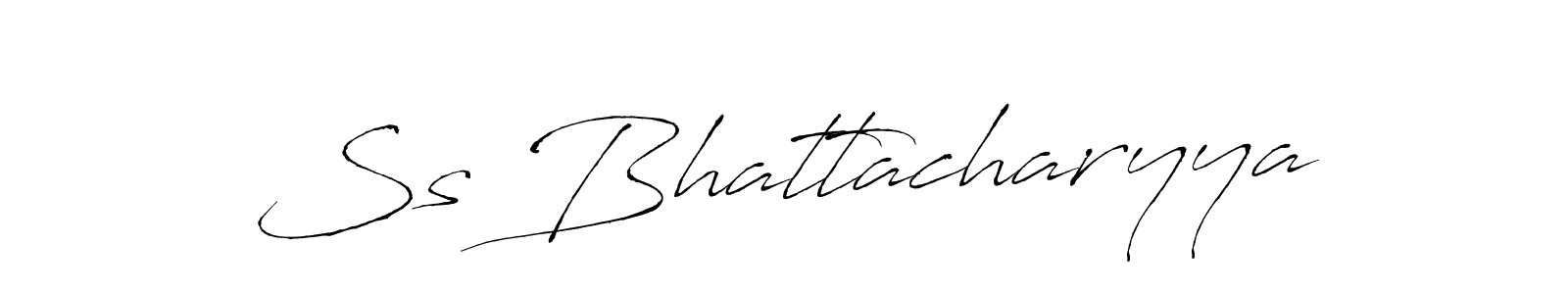 Make a beautiful signature design for name Ss Bhattacharyya. With this signature (Antro_Vectra) style, you can create a handwritten signature for free. Ss Bhattacharyya signature style 6 images and pictures png