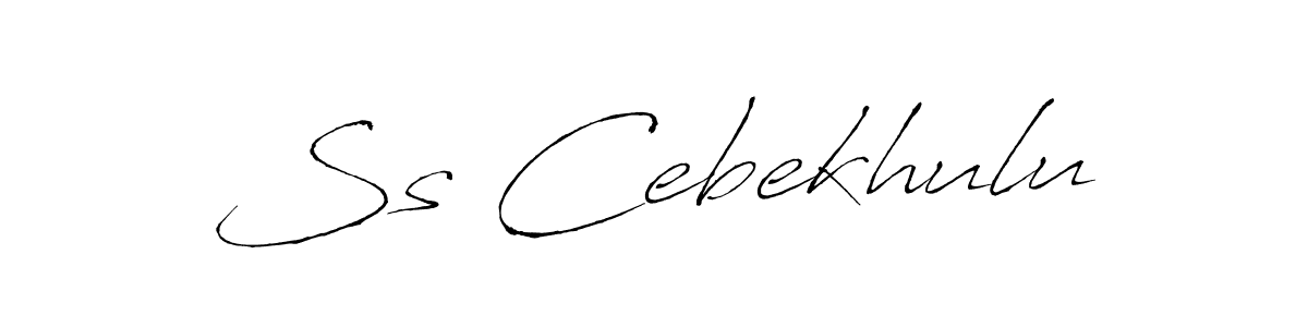 Antro_Vectra is a professional signature style that is perfect for those who want to add a touch of class to their signature. It is also a great choice for those who want to make their signature more unique. Get Ss Cebekhulu name to fancy signature for free. Ss Cebekhulu signature style 6 images and pictures png