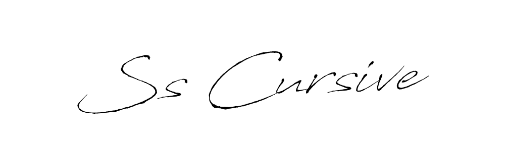 How to make Ss Cursive signature? Antro_Vectra is a professional autograph style. Create handwritten signature for Ss Cursive name. Ss Cursive signature style 6 images and pictures png