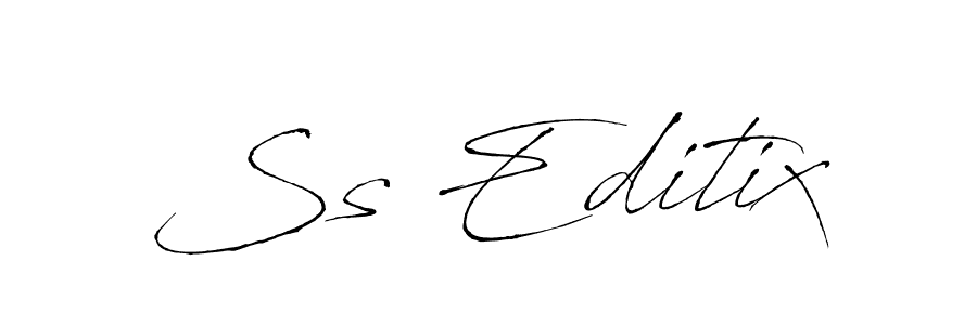 Create a beautiful signature design for name Ss Editix. With this signature (Antro_Vectra) fonts, you can make a handwritten signature for free. Ss Editix signature style 6 images and pictures png