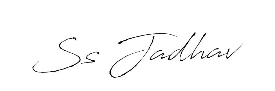 How to make Ss Jadhav name signature. Use Antro_Vectra style for creating short signs online. This is the latest handwritten sign. Ss Jadhav signature style 6 images and pictures png