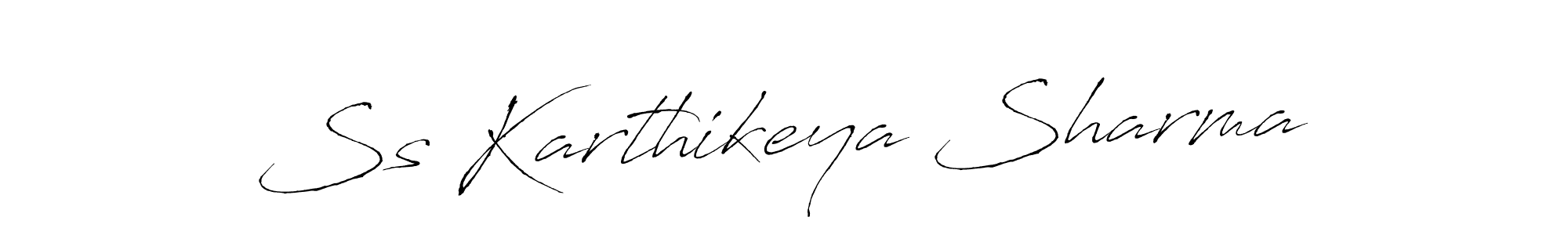 Similarly Antro_Vectra is the best handwritten signature design. Signature creator online .You can use it as an online autograph creator for name Ss Karthikeya Sharma. Ss Karthikeya Sharma signature style 6 images and pictures png