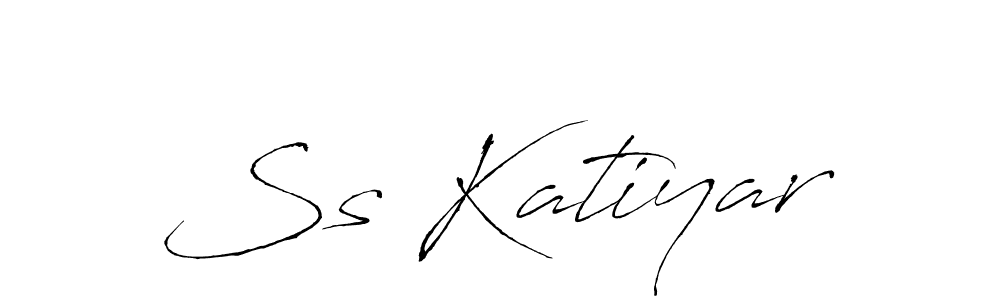 Make a beautiful signature design for name Ss Katiyar. With this signature (Antro_Vectra) style, you can create a handwritten signature for free. Ss Katiyar signature style 6 images and pictures png