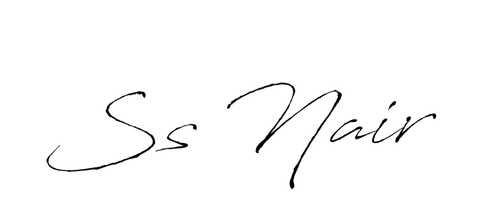 You should practise on your own different ways (Antro_Vectra) to write your name (Ss Nair) in signature. don't let someone else do it for you. Ss Nair signature style 6 images and pictures png