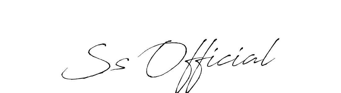 Ss Official stylish signature style. Best Handwritten Sign (Antro_Vectra) for my name. Handwritten Signature Collection Ideas for my name Ss Official. Ss Official signature style 6 images and pictures png