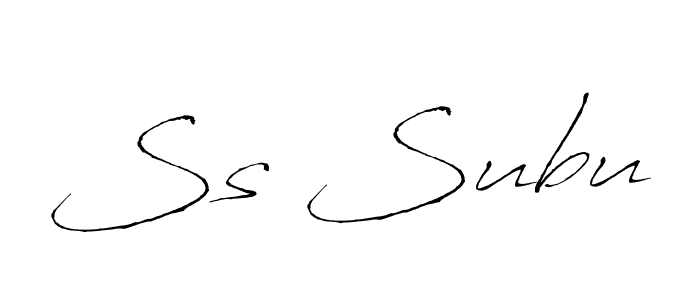 Ss Subu stylish signature style. Best Handwritten Sign (Antro_Vectra) for my name. Handwritten Signature Collection Ideas for my name Ss Subu. Ss Subu signature style 6 images and pictures png
