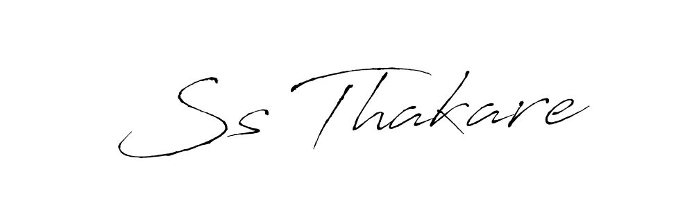 Create a beautiful signature design for name Ss Thakare. With this signature (Antro_Vectra) fonts, you can make a handwritten signature for free. Ss Thakare signature style 6 images and pictures png